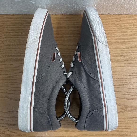 Vans Doheny Shoes Mens 9 Grey w Brown Leather Tongue & Tag Low Top Lace Up HTF - Picture 7 of 12
